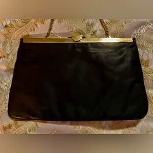 Stunning unique black new satin small purse